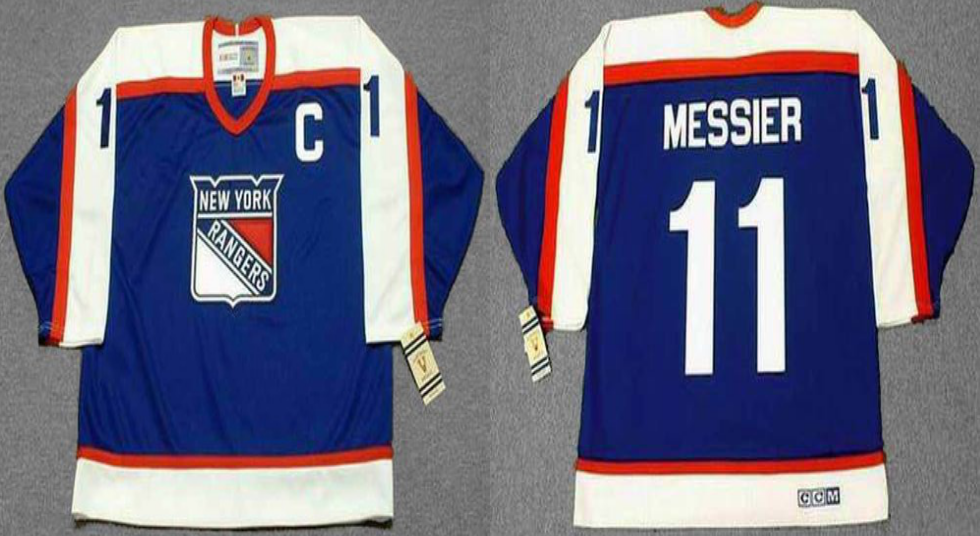 2019 Men New York Rangers #11 Messier blue style2 CCM NHL jerseys->philadelphia flyers->NHL Jersey